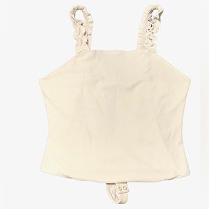 No boundaries white tank top onesie.